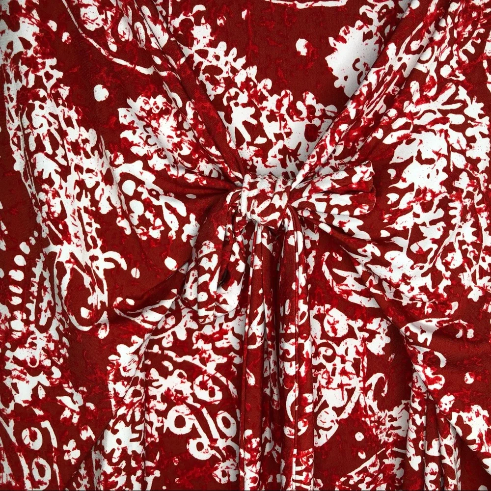 MICHAEL MICHAEL KORS Red Floral Dress tie-back - Picture 6 of 6